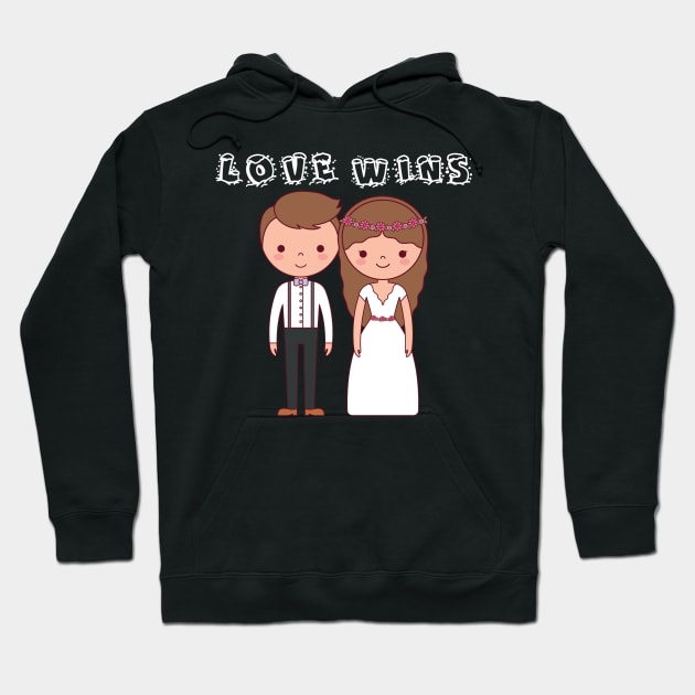 Love Wins, Love Wins design Hoodie by Aratack Kinder